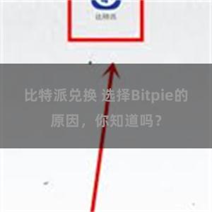 比特派兑换 选择Bitpie的原因，你知道吗？