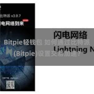 Bitpie轻钱包 如何通过比特派(Bitpie)设置交易加速？