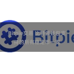 Bitpie交易 比特派钱包支持的所有稳定币一览